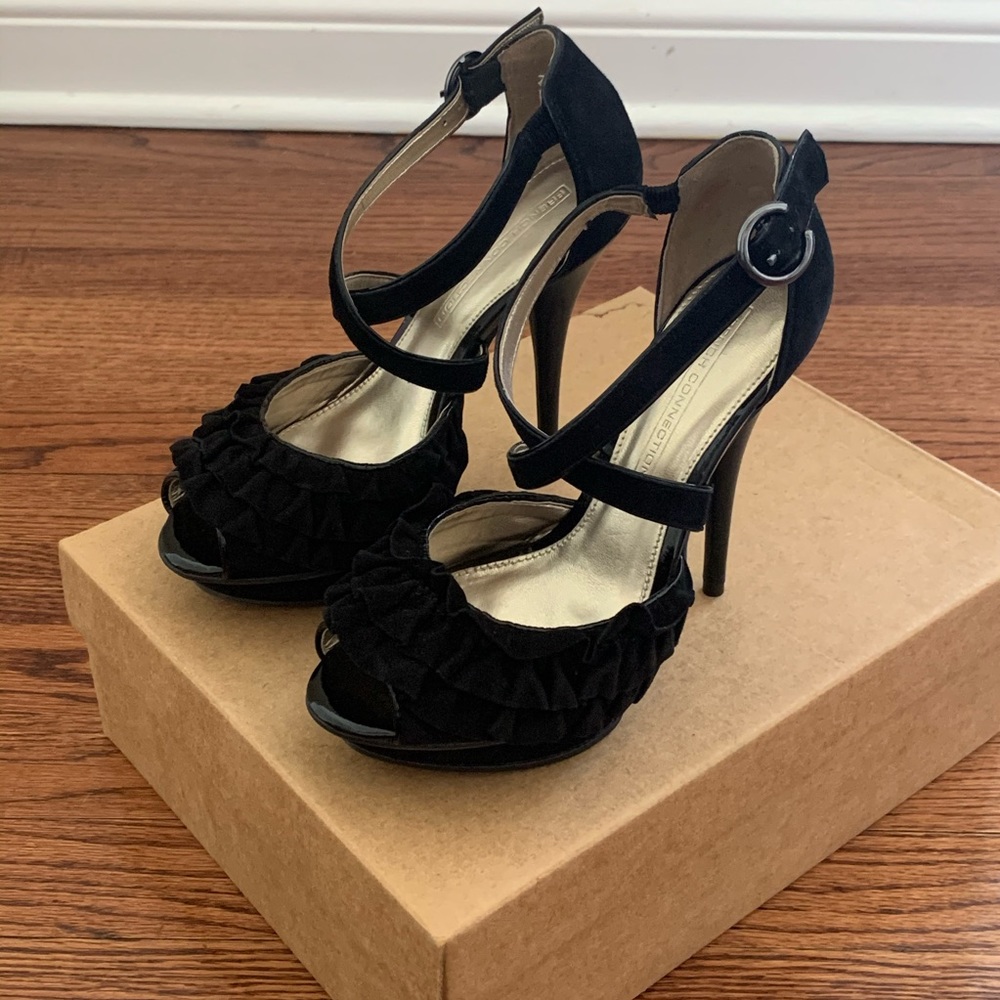 French Connection suede/leather Heel